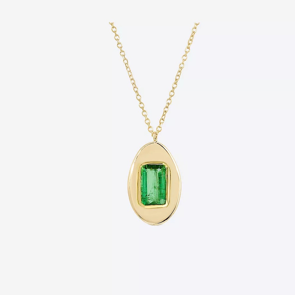 Christina Magdolna Début Emerald Pendant Necklace